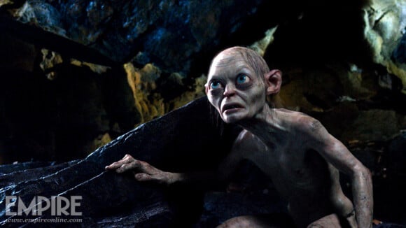 Andy Serkis alias Gollum dans Le Hobbit : Un voyage inattendu. Le film de Peter Jackson est au coeur du dernier numéro d'Empire. Août 2012.