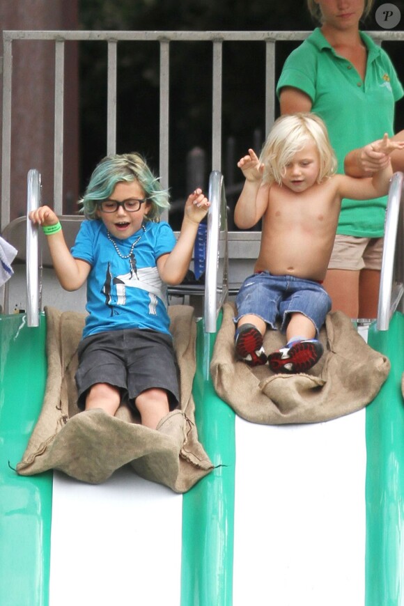 Gwen Stefani emmène ses fils Kingston et Zuma à Central Park. New York, le 27 juillet 2012.