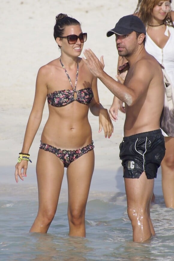 Xavi Hernandez et sa compagne sur l'île de Formentera le 29 juillet 2012