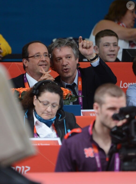 François Hollande en visite à Londres durant les Jeux olympiques le 30 juillet 2012