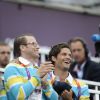 Le prince Daniel de Suède et son beau-frère le prince Carl Philip de Suède étaient à Greenwich Park, à Londres, le 31 juillet 2012 pour encourager l'équipe de Suède lors du concours complet des Jeux olympiques. Leurs protégés ont fini 4e derrière l'Allemagne, le Royaume-Uni avec Zara Phillips et la Nouvelle-Zélande.