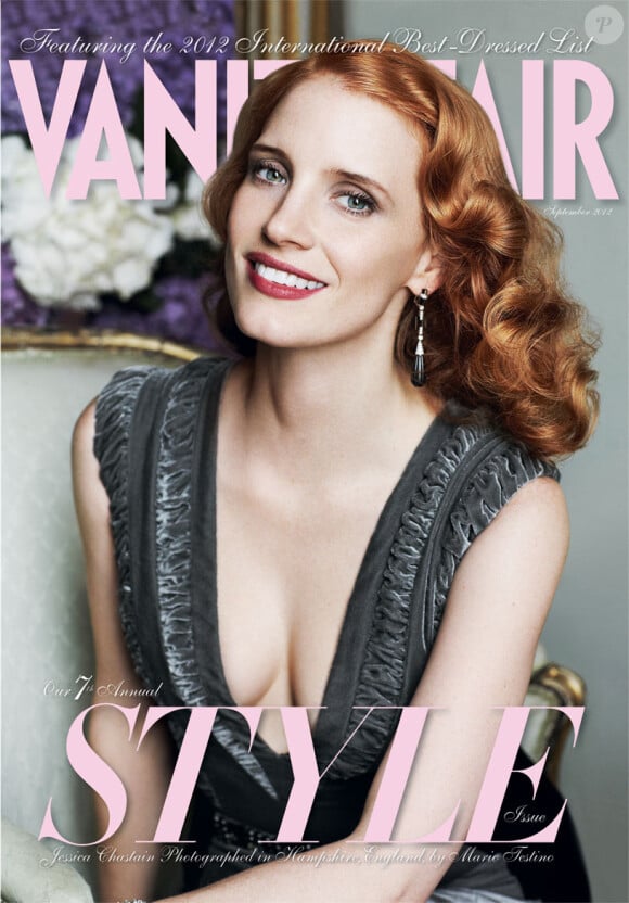 Jessica Chastain en couverture de Vanity Fair du mois de septembre 2012, spécial Style