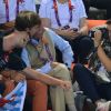 La princesse Alexandra de Luxembourg a immortalisé ces bons moments en famille dans les gradins de l'Aquatics Centre de Londres le 31 juillet 2012.