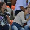 Le prince Louis de Luxembourg et son épouse la princesse Tessy dans les gradins de l'Aquatics Centre de Londres le 31 juillet 2012.