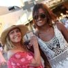 Chantal Goya et sa petite-fille Samanta dans les rues de Saint-Tropez le 30 juillet 2012