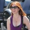 Alyson Hannigan, motivée, va à son cours de gym à Los Angeles, le 31 juillet 2012