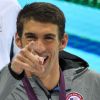 Michael Phelps dédie sa victoire à sa mère Debbie après avoir décroché une 21ème médaille olympique, la 17e en or, en s'imposant lors du 100m papillon le 3 août 2012 lors des JO de Londres