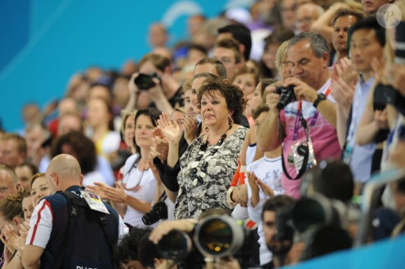 Debbie Phelps, maman de Michael Phelps, lors de la victoire de son fils le 2 août 2012 à Londres