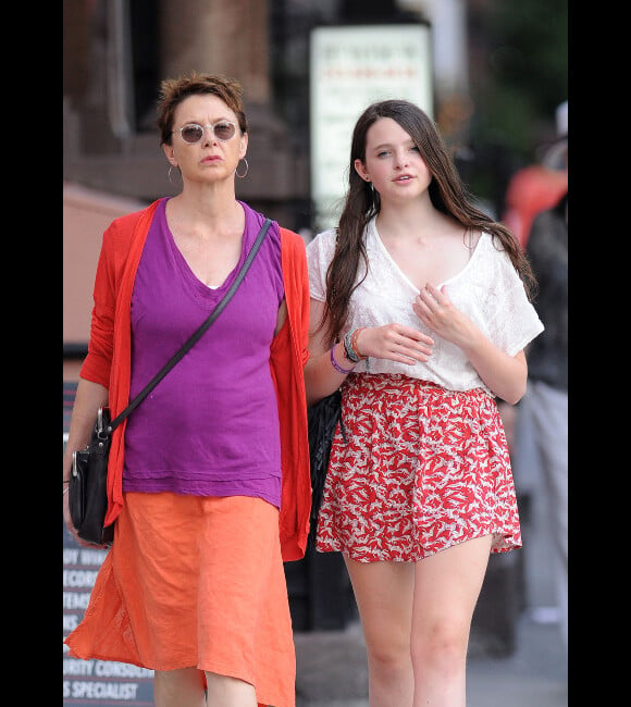 Annette Bening et sa fille Isabel à New York le 6 août 2012