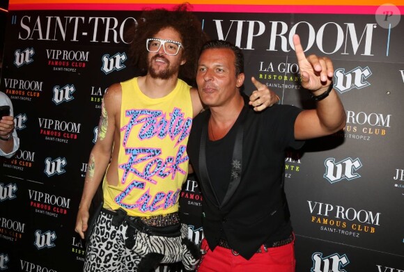 RedFoo de LMFAO et Jean-Roch au VIP ROOM de Saint-Tropez le 6 août 2012