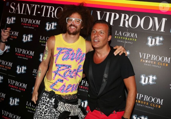 RedFoo de LMFAO et Jean-Roch au VIP ROOM de Saint-Tropez le 6 août 2012