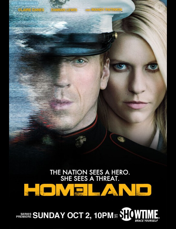 Claire Danes dans Homeland créée par Gideon Raff.