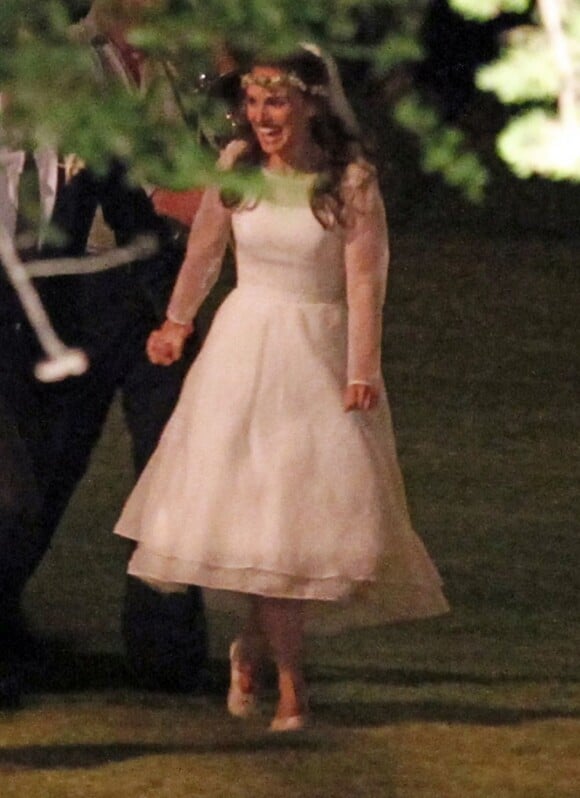 Natalie Portman lors de son mariage avec Benjamin Millepied le 4 août 2012 à Big Sur en Californie