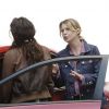 Ellen Pompeo et Sandra Oh tournent un épisode de la neuvième saison de Grey's Anatomy, à Los Angeles, le mardi 7 août 2012.
