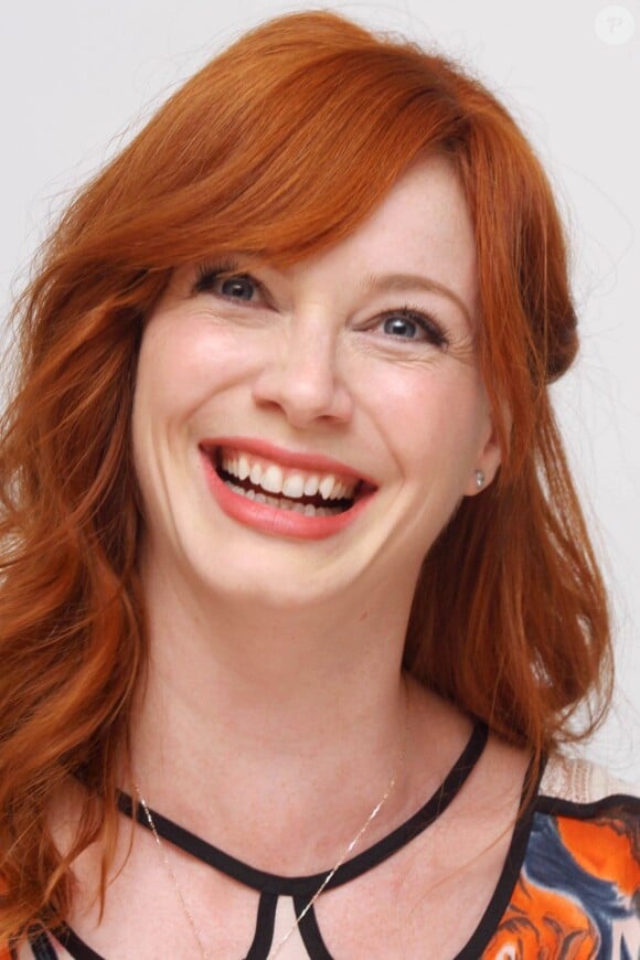 Christina Hendricks lors de la conférence de presse de Mad Men à Los Angeles, le 10 août 2012.