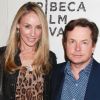 Michael J. Fox et son épouse Tracy Pollan à New York, le 28 avril 2012.