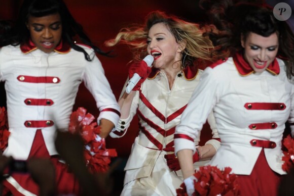 Madonna en concert à Moscou le 7 août 2012.