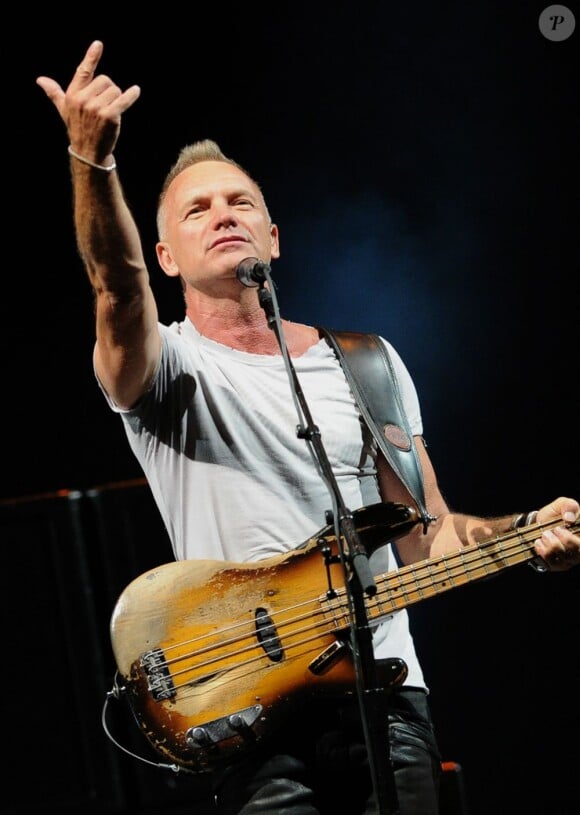 Sting en concert à Moscou le 25 juillet 2012.