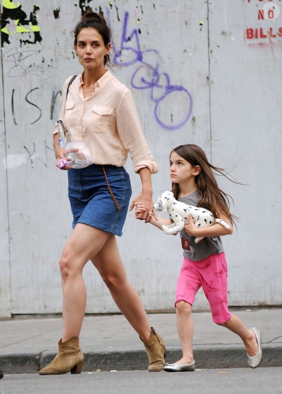 Katie Holmes et Suri, 6 ans, en mai 2012 à New York.