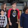 Blanket, Paris et Prince Michael Jackson avec leur grand-mère Katherine et leur oncle Jermaine, à Los Angeles, le 26 janvier 2012.