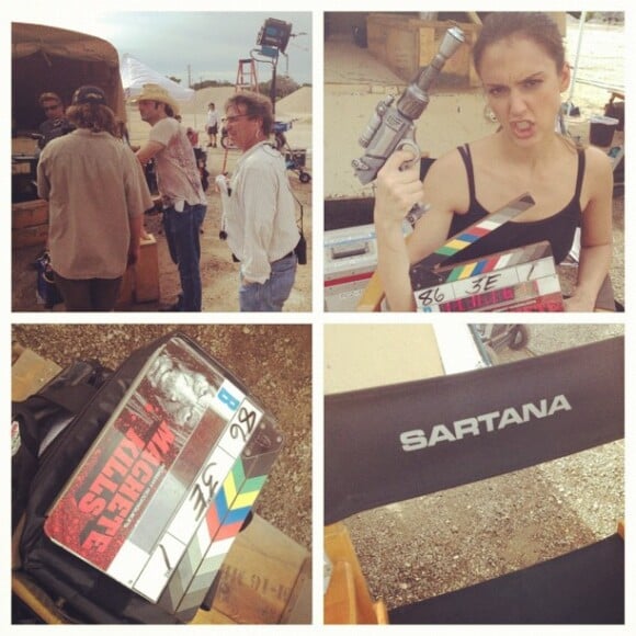Jessica Alba avait retrouvé les armes pour Machete Kills de Robert Rodriguez. Juin 2012.