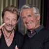 EXCLU : Le manager Sébastien Farran, Johnny Hallyday et le producteur Gilbert Coullier pour le lancement de la tournée à Montpellier, mai 2012.