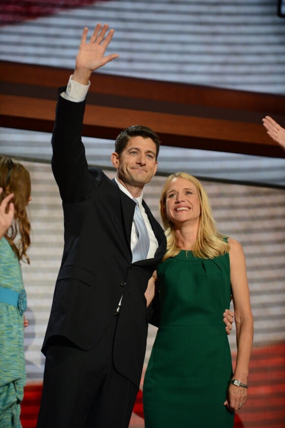 Janna Ryan accompagnait son mari Paul Ryan lors du congrès républicain de Tampa le 29 août 2012
