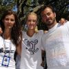 Kristina Mladenovic au côté de sa maman Dzenita et de son coach Thierry Ascione à l'USTA Billie Jean King National Tennis Center le 30 août 2012 durant l'US Open