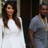 Kanye West et sa très chic petite amie Kim Kardashian quittent le cinéma après avoir vu le film ParaNorman. New York, le 1er septembre 2012.