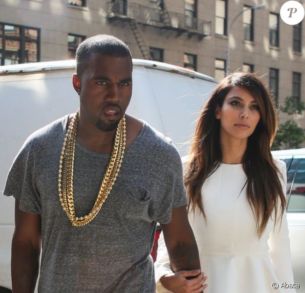 Kanye West décontracté et Kim Kardashian sur son 31 se rendent au cinéma pour voir le film ParaNorman. New York, le 1er septembre 2012.