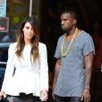 Kanye West et sa chérie Kim Kardashian, sur son 31 pour un tête à tête amoureux au cinéma. New York, le 1er septembre 2012.