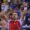 David Ferrer lors de sa victoire face à Richard Gasquet le 4 septembre 2012 à New York à l'US Open