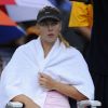 Maria Sharapova était menée 4-0 face à Marion Bartoli en quarts de finale de l'US Open à New York le 4 septembre 2012 avant d'être interrompue par la pluie