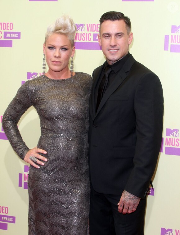 Pink et Carey Hart aux MTV Video Music Awards, à Los Angeles, le 6 septembre 2012.