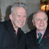 Jean-Paul Gaultier et Pierre Bergé au concert de George Michael au Palais Garnier avant le gala en faveur de Sidaction, le 9 septembre 2012.
