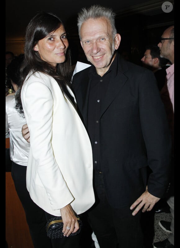 Emmanuel Alt (Vogue Paris) et Jean-Paul Gaultier au dîner offert par Cartier dans le foyer du Palais Garnier après le concert de George Michael en faveur de Sidaction, à Paris, le 9 septembre 2012.