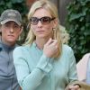 La belle Cate Blanchett filme une scène du nouveau film encore sans titre de Woody Allen à New york, le 10 septembre 2012.