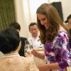 Kate Middleton et le prince William étaient reçu par le président de Singapour, Tony Tan, et sa femme lors de leur premier jour de leur périple en Asie du sud-est, le 11 septembre 2012