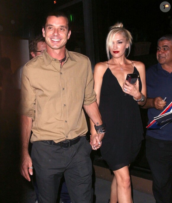 Gwen Stefani et Gavin Rossdale s'offrent un dîner en amoureux à West Hollywood. Los Angeles, le 14 septembre 2012. 