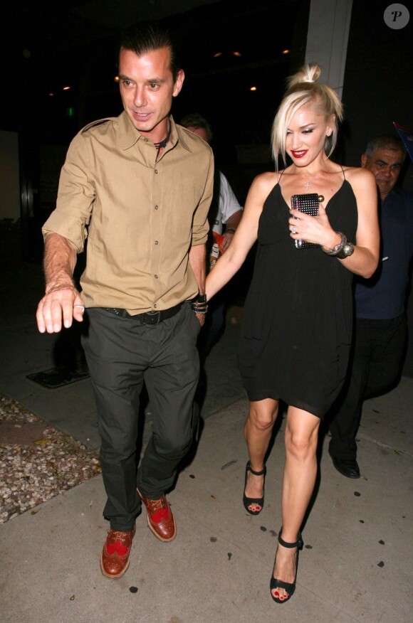 Gwen Stefani et Gavin Rossdale amoureux, entretiennent la flamme avec un dîne en amoureux. Los Angeles, le 14 septembre 2012.