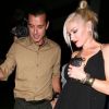 Attentionné Gavin Rossdale offre à sa femme Gwen Stefani un dîner en amoureux, sans les enfants. Los Angeles, le 14 septembre 2012.