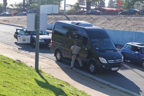Martin Kristen garde du corps et chéri d'Heidi Klum se fait arrêter par la police. Los Angeles, le 14 septembre 2012.