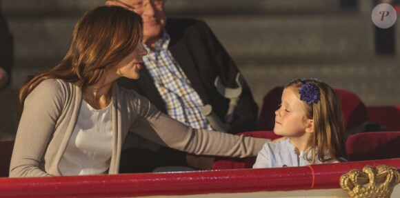 Le prince Christian et la princesse Isabella de Danemark, avec leur mère la princesse Mary, assistaient le 3 septembre 2012 à une représentation du Cirkus Dannebrog au profit de la Danish Kidney Disease Association, dont Mary est la marraine.