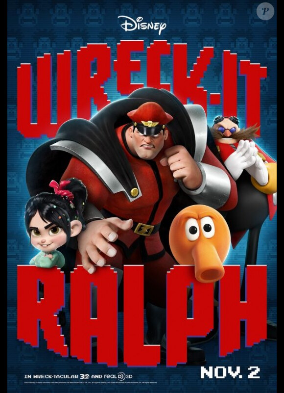 Les nouvelles affiches du film Les Mondes de Ralph avec Bison de Street Fighter