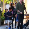 Joyeuse journée pour Heidi Klum à Los Angeles avec son nouvel amoureux et ses enfants le 19 septembre 2012