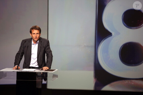 Rodolphe Belmer lors de la conférence de presse de lancement de la chaîne D8, au carrousel du Louvre, le 20 septembre 2012