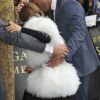 Lady Gaga : sublime en fourrure blanche à la sortie de chez Séphora où elle a présenté son nouveau parfum Fame sur les Champs-Elysées le 23 septembre 2012