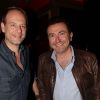 Alain Bouzigues et Gérald Dahan lors d'une soirée people au restaurant O'Mantra à Paris le 23 septembre 2012