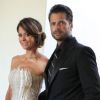 La belle Brooke Burke, David Charvet et leur fille Heaven Rain se préparent pour la cérémonie des Emmy Awards, le 23 septembre 2012, à Los Angeles