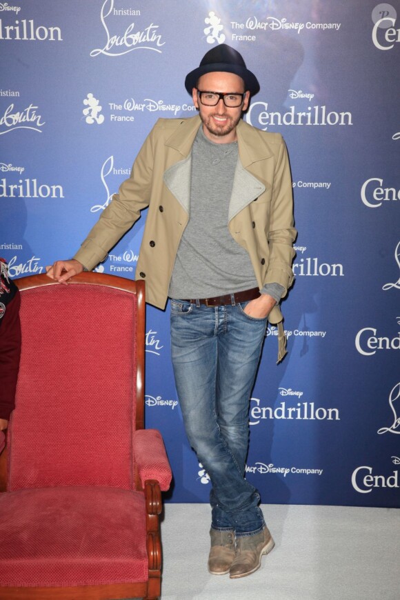 Christophe Willem lors de la soirée Louboutin pour Cendrillon au Grand Rex à Paris le 25 septembre 2012
